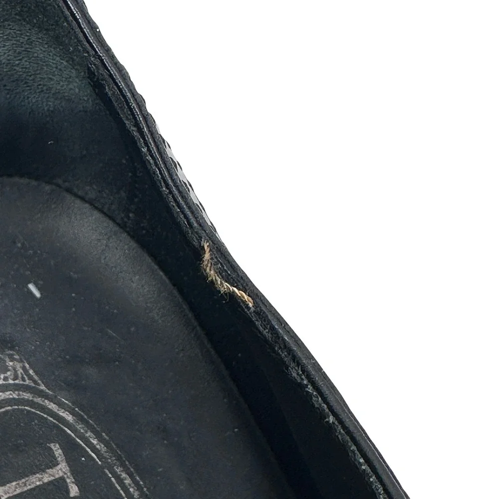 Tods Mens Black‎ Patent Leather Derby Shoes Tuxedo Dress Shoes 10 READ NO LACES
